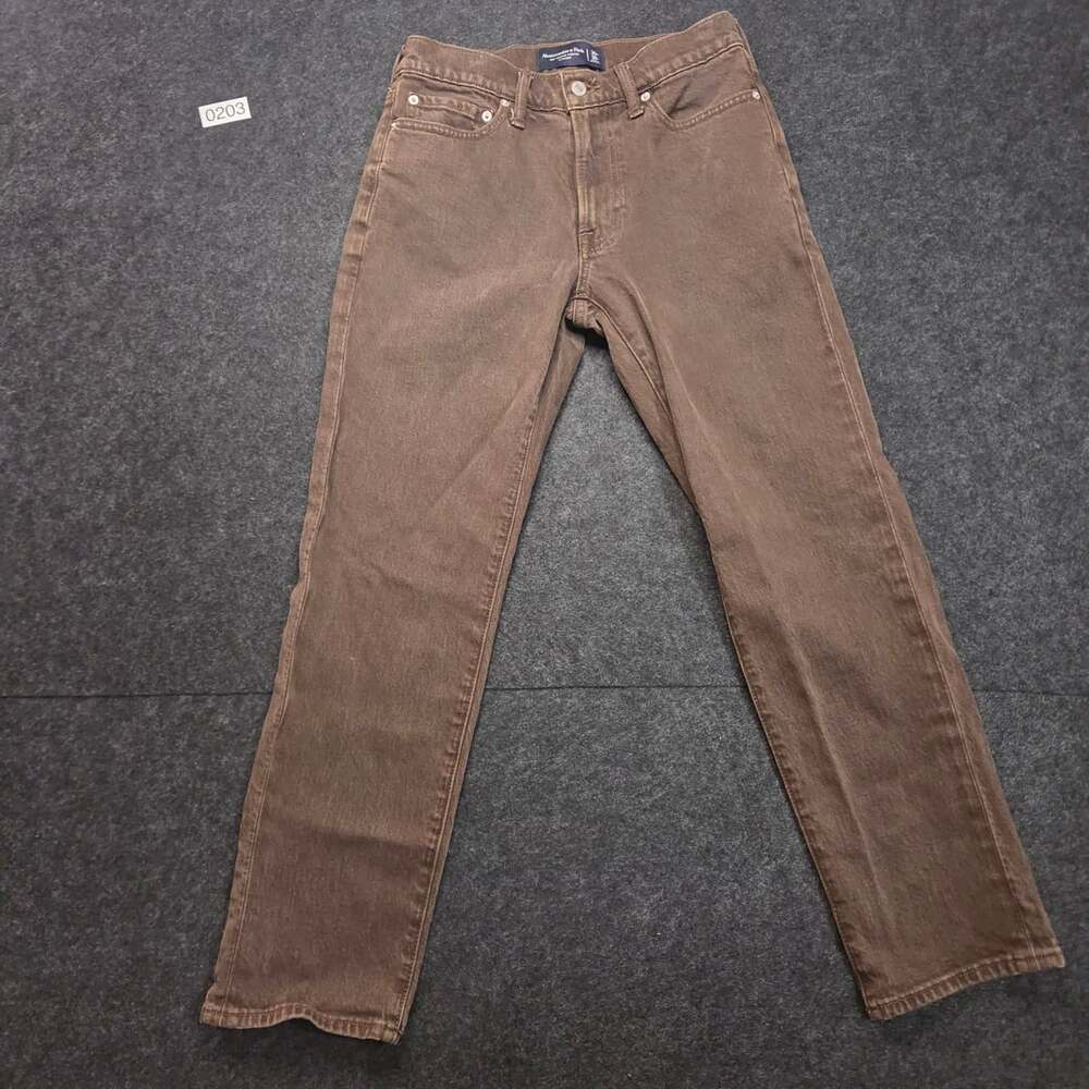 Abercrombie & Fitch A&F Vintage Stretch Straight Brown Denim Jeans 30x30